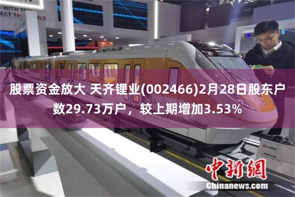 股票资金放大 天齐锂业(002466)2月28日股东户数29.73万户，较上期增加3.53%